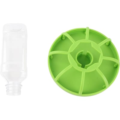 Reptiel Waterfles Schildpad Automatische Voederbak Waterbak Dispenser met Waterfles voor Hagedis Large green