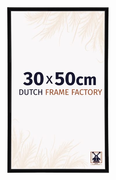 Fotolijst 30x50 cm - Kunststof - Zwart Hoogglans - Angers