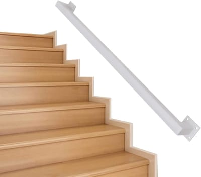 Trapleuning - Muurbeugel Handvat - Veilig Traplopen - Smeedijzeren Steun - 2.4 Meter - Zwart