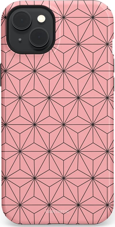 Casetastic Hoesje Geschikt voor Apple iPhone 15 Plus Magsafe - Stijlvolle Beschermende Duo-layer Case - Roze Zwarte Fashion Paris Patroon