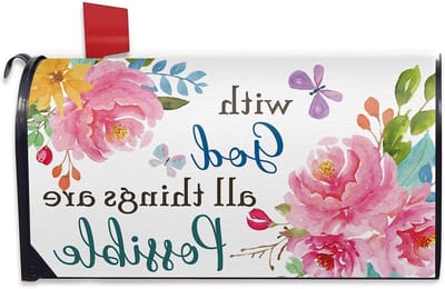 Brievenbus Cover - Post Box Wrap - Brievenbus Decoreren - Magnetische Standaard Formaat - 21" x 19" - Zomer Bloem