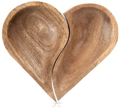 Serveerbord Houten Hart MANGO 2 stuks - Dienblad - Bord - Plateau
