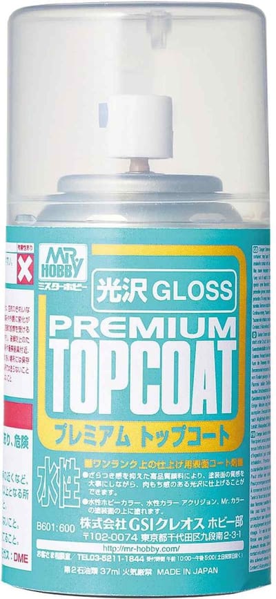 Mr. Hobby Hobbyverf - Top Coat B-601 Glanzend - Vernis Spray - 86ml Verf spuitbus - 86 ml