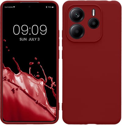 kwmobile telefoonhoesje geschikt voor Xiaomi Redmi Note 14 5G - Hoesje voor smartphone - Precisie camera uitsnede - In rabarber rood