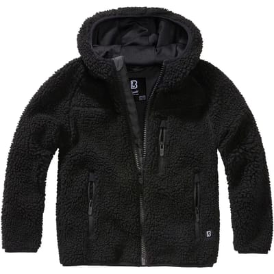 Brandit - Teddyfleece Hood Kinder Jacket - Kids 122/128 - Zwart