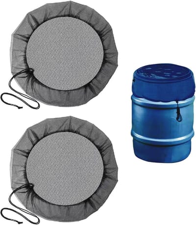 Verstelbare Water Butt Net Cover 80cm met Trekkoord - Beschermende Deksel voor Regenwater, Wateropslag en Vuilbescherming