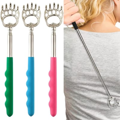 Telescopische Rugkrabber - Uittrekbare Krabber - Verlicht Jeuk - Set van 3 - Tot 56 cm - Meerdere Kleuren