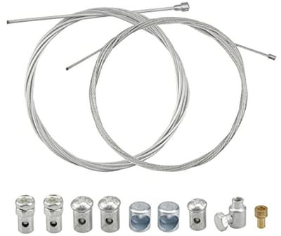 Universele rem- of koppelingskabel met 9 kabelklemmen - 2 meter