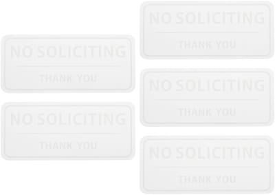 Dailygoods- Waterdichte Sticker 7,6 x 17,8 cm - Geen Aanvragen Sticker - Zelfklevend - UV-bestendig - Binnen/Buiten Gebruik - Helder Wit Lettertype - Deurstickers