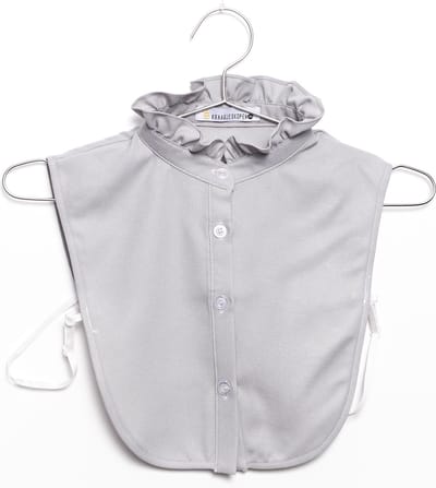 Lajetti - Grijs Los Kraagje met Ruches voor Dames - Blouse Kraagje Exclusief