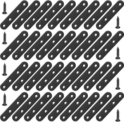 36 Stuks Rechte Bevestigingsbeugels 7.5cm Plat Roestvrij Staal Reparatieplaten met Schroeven