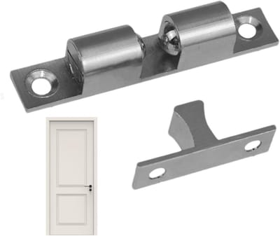 Kogelgrendel Kastdeur - Deur sluiting - Meubels Beveiligen - Verstelbare Veersterkte - 5 cm - Zilver