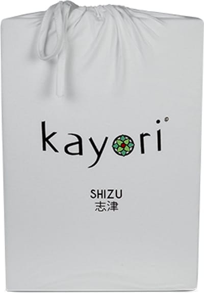 Kayori Shizu Hoeslaken Jersey Stretch - 70-80x200-220cm - Matrasdikte 35cm - Rondom Elastiek - Biologisch Katoen - Strijkvrij - Zilvergrijs