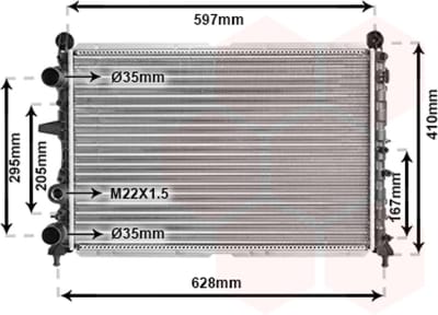 Van Wezel - RADIATOR VOOR ALFA ROMEO 145/146 930 1994-2001 82440263