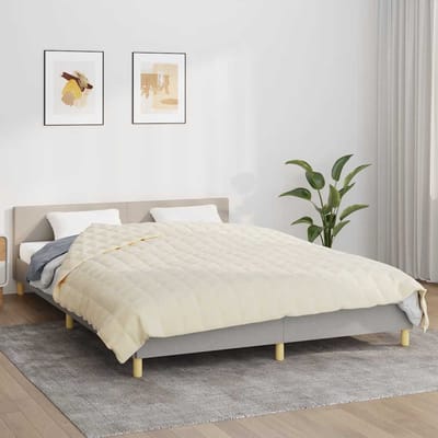 vidaXL - Verzwaringsdeken - 200x225 - cm - 9 - kg - stof - lichtcrèmekleurig