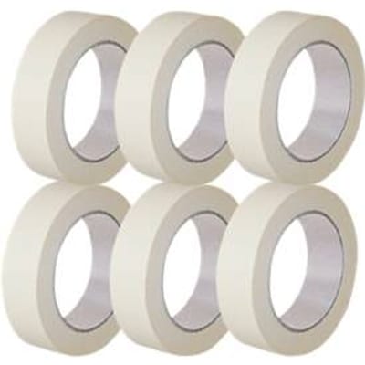 Kwaliteits afdektape van papier, B 30 mm, 6 rollen