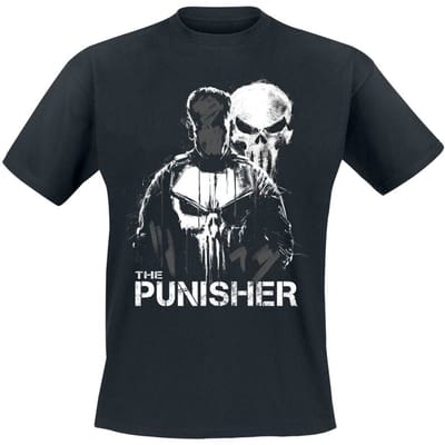 The Punisher - Disney T-shirt - Silhouette - S tot XXL - voor Mannen - zwart