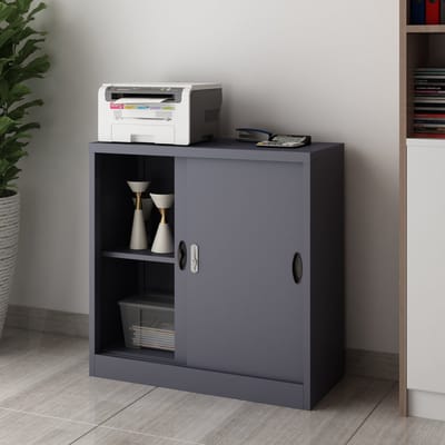 Lockerkast Rieti bureaukast 90x40x90 cm donkergrijs