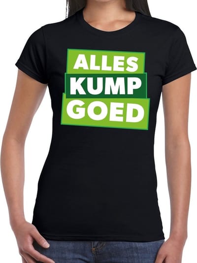 Alles kump goed t-shirt - zwart Achterhoek festival shirt voor dames XS