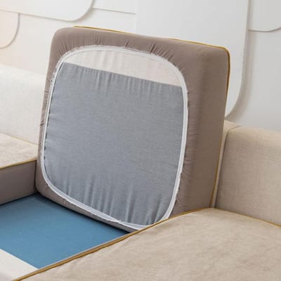 Stevige Bankhoezen Waterdicht en Wasbaar Kussen Bank Hoekbank Set Meubelhoes Antislip Voor Katten Honden Seat cover-60x60cm kaki