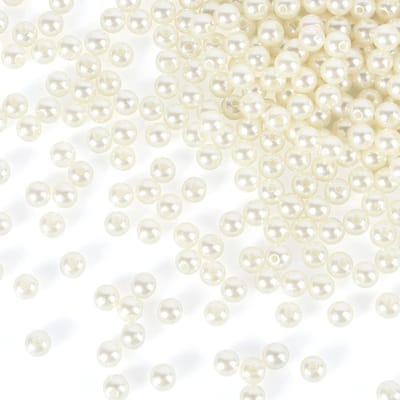 1000 Stuks Witte 8mm Ivoor Kralen voor Naaiwerk, DIY Sieraden Maken en Creatieve Projecten