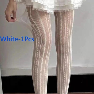 1/S Bas rayés Subculture Style Britannique Bas Jkmesh Bas longs Bas pour fête Jambes Belles Bas de jambe Effet amincissant One Size gray