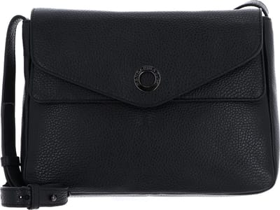 MANDARINA DUCK Leren Schoudertas Mellow Leather Dressy Bag Nero Zwart