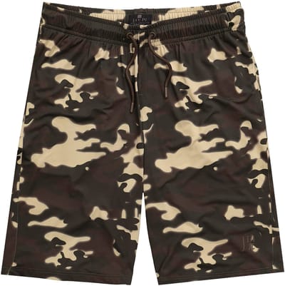 JAY-PI - Heren - Bermuda FLEXNAMIC® fitness QuickDry camouflage - Hazelnoot - Maat 3XL