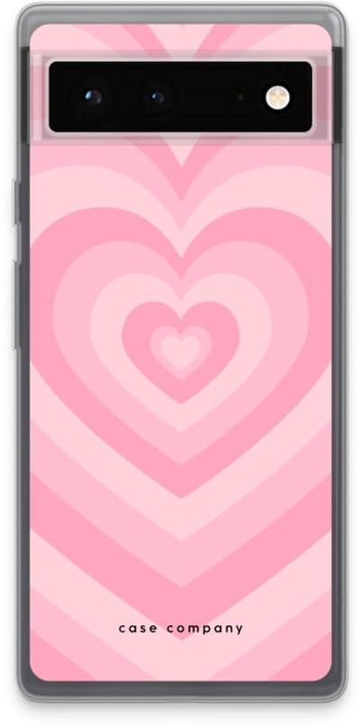 Case Company® - Hoesje geschikt voor Google Pixel 6 hoesje - Hart Roos - Soft Cover Telefoonhoesje - Bescherming aan alle Kanten en Schermrand