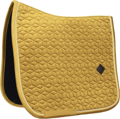 Kentucky Horsewear - Zadeldek - Velvet - Donkergeel - Zadeldek Dressuur