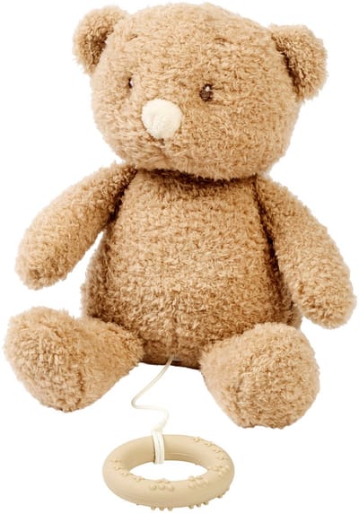 Nattou TEDDY Muziekknuffel Baby Beer - 25 cm - Zachte Knuffel met Muziek - Baby Cadeau - Beige