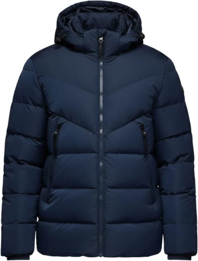 OMBRE Jas - Lange Mouw - Rits - Effen Marine L