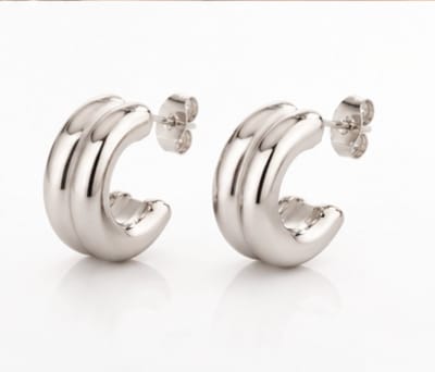 Oorbellen- Zilverkleurig - Verguld - Roestvrijstalen oorbellen - sieraden – Cadeau tip – Hip - Trendy