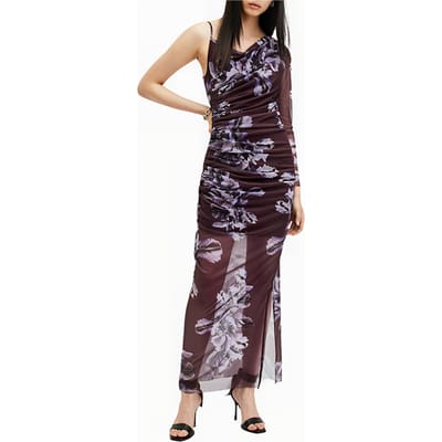 AllSaints Eris Dress Monica Oxblood Red Größe: 10 | Maxikleider Outlet | Damen | Rot