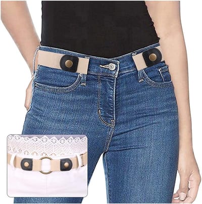 Elastische Tailleband voor Dames en Heren - Onzichtbare Jeansriem voor Gemak en Comfort tot 122 cm - Perfect als Kerstcadeau