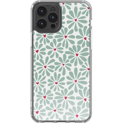 imoshion Hoesje - Geschikt voor Apple iPhone 12 Pro / 12 - Design hoesje - Bloom Love Sage Green