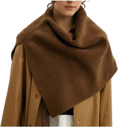 Gebreide Sjaal - Dames Winter - Warm Blijven - Extra Dik - 32 cm Hoog - Effengekleurd