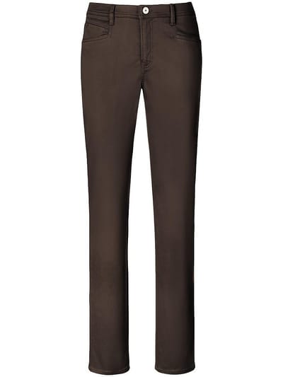 Regular fit recht broek van mix van katoen en lyocell met mix van modal, katoen en elastaan model 'MARY'