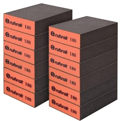 SnelShoppen - Flexibele Schuurblok Spons voor Nat en Droog Schuren, Herbruikbare Schuurpads voor Hout, Plastic, Gipsplaat en Metaal, 180 Stuks