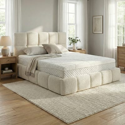 Mörgenn Bed Calma - Luxe Bedframe met Opbergruimte - Cream (Anthology 20) - 160x200 cm - Zonder Matras