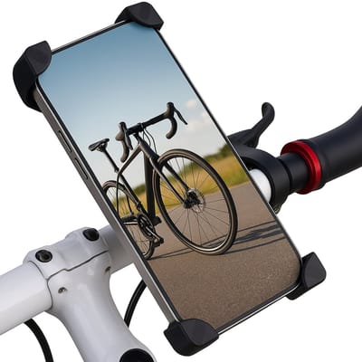 Telefoonhouder voor Fiets , Motor & Scooter / Brommer - Anti-Schok laag- Draaibaar & Verstelbaar - Universeel - GSM Mobiel Houder - Fietshouder