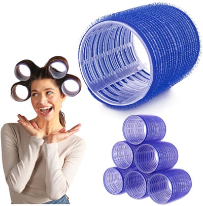 Poniks Dikke Haarrollers Met Klittenband Voor Krullen - 51mm 6 stuks - LOKKEN GOLVEN XL