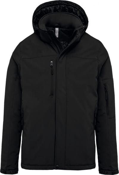 Kariban Gewatteerde softshell herenparka met capuchon K650 - Black - M