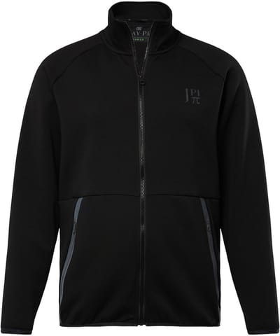 JAY-PI - Heren - Sweatvest FLEXNAMIC® fitness opstaande kraag ritszakken - Zwart - Maat L