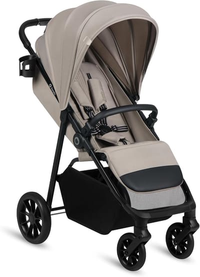 Lichtgewicht Buggy - Kinderwagen Compact - Dagelijks Gebruik - Inklapbaar Met Eén Hand - Tot 22 kg - Beige