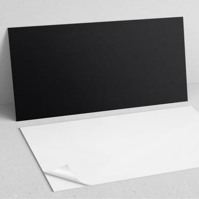 Coloray Wandpanelen Zelfklevend - Kleur zwart PVC Wandpaneel - 100 cm x 50 cm - Zwart Wandbekleding Zelfklevend - 1 stuk - Eénkleurige Wandpanelen Zelfklevend - Keuken Wandpanelen - Wandpanelen Badkamer