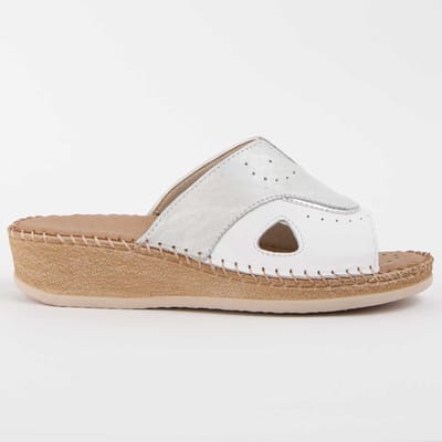 Purapiel Sandalen Met Een Sleehak Leida3 Wit