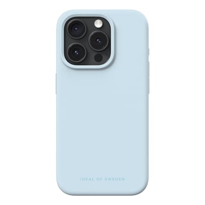 iDeal of Sweden Silicone Case geschikt voor MagSafe geschikt voor iPhone 15 Pro - Light Blue
