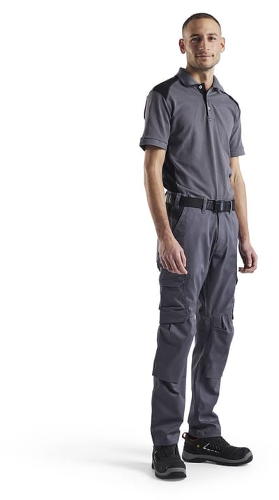 Blaklader Industrie werkbroek stretch met kniezakken 1448-1832 - Medium Grijs/Zwart - C144