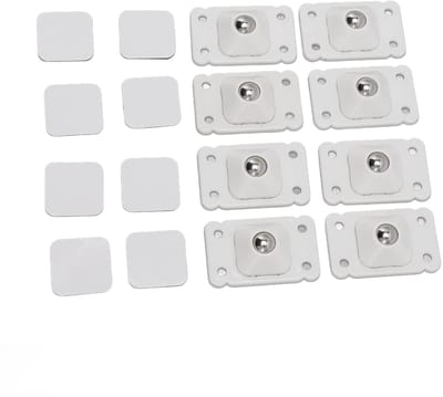 Dailygoods- Plakwielen Set van 8 - Sterke Hechting - 360 Graden Rotatie - Geschikt voor Opslagdozen - Kleine Meubels - Lichtgewicht ABS Materiaal - Wielen